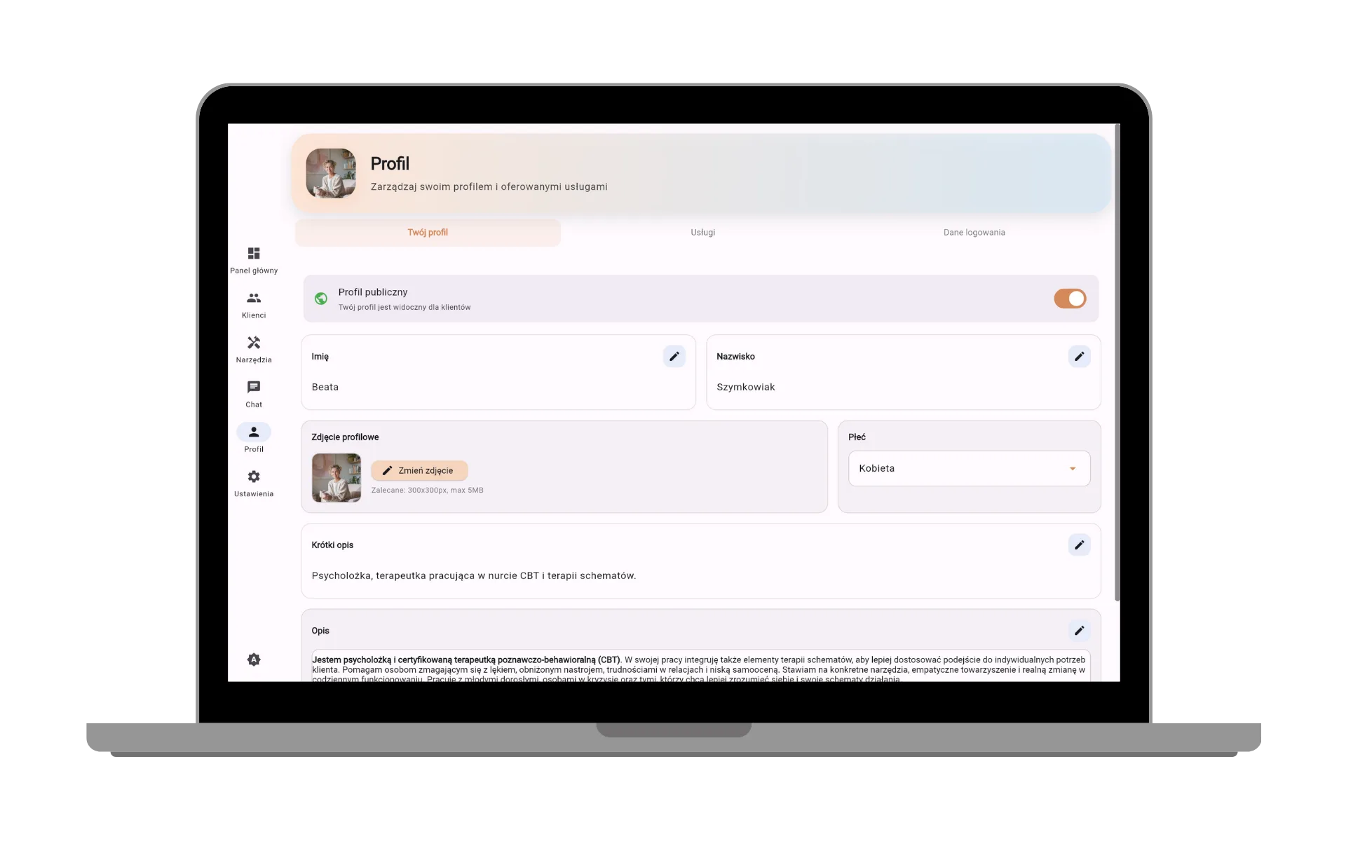 Wizytówka terapeuty