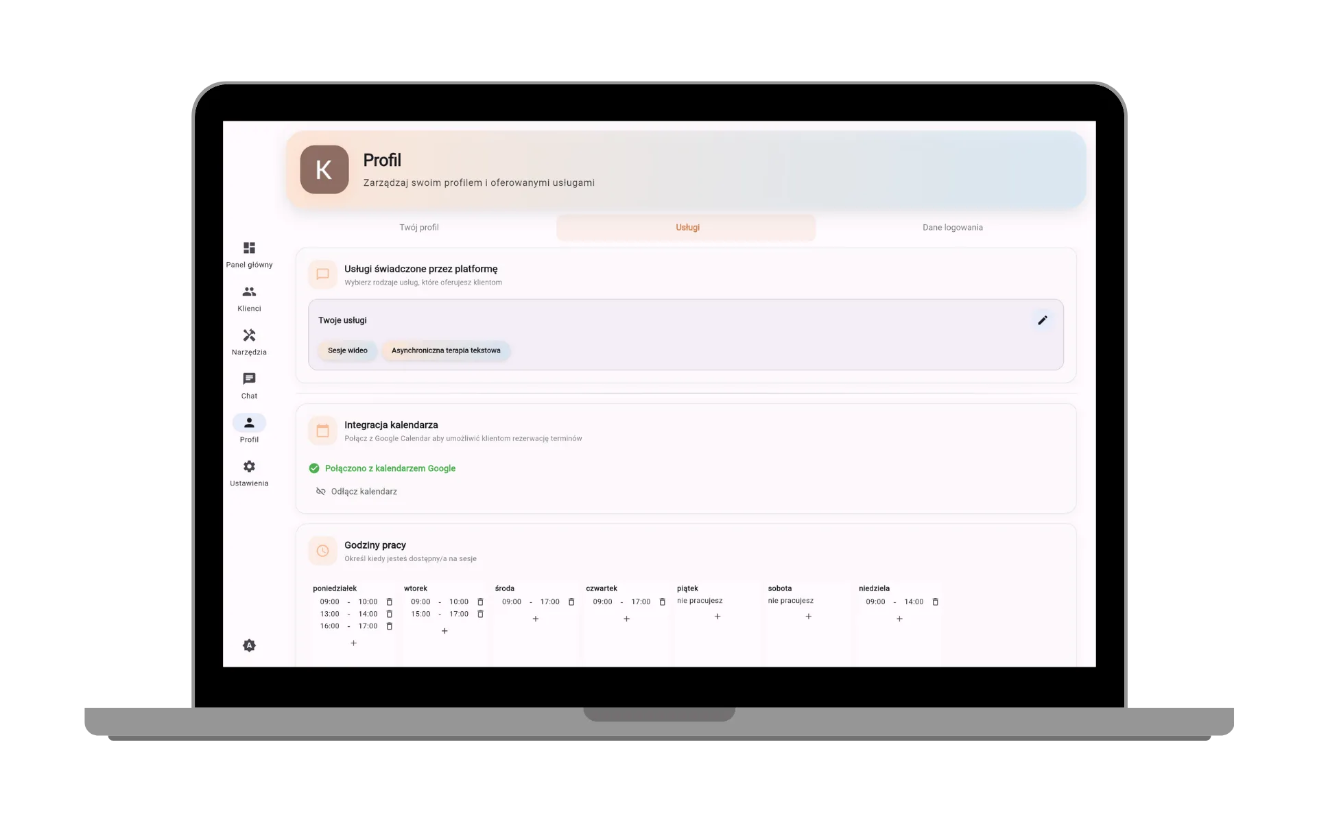 Kalendarz i godziny pracy